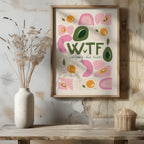 Where's The Food WTF Funny Kitchen Quote - Rolled Poster Wall Art Print | House Prints