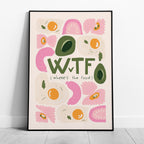 Where's The Food WTF Funny Kitchen Quote - Rolled Poster Wall Art Print | House Prints