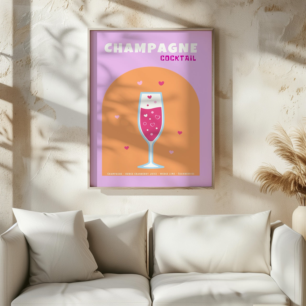 Cheers to Champagne Sparkling Romance - Rolled Poster Wall Art Print - House Prints