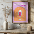 Cheers to Champagne Sparkling Romance - Rolled Poster Wall Art Print | House Prints