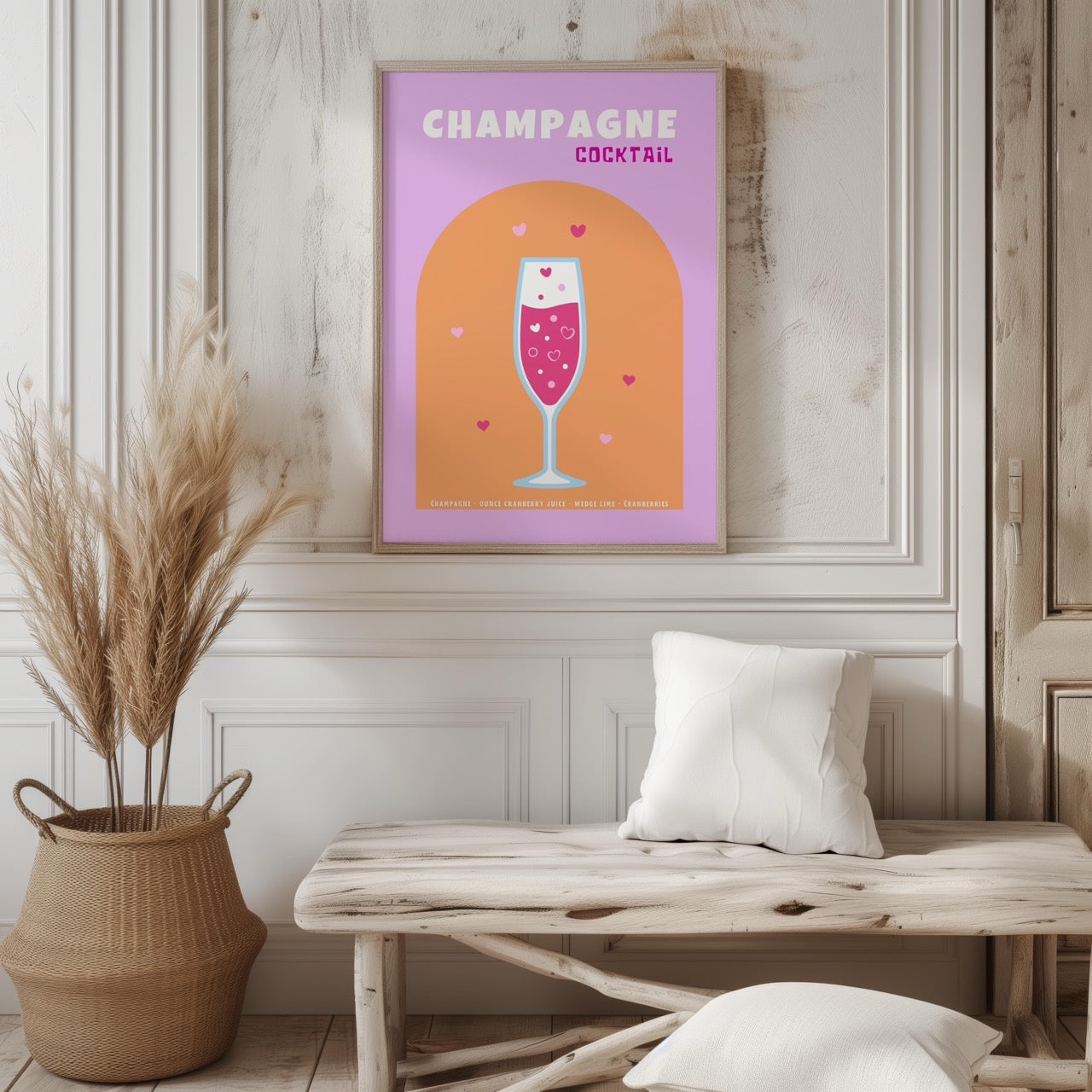 Cheers to Champagne Sparkling Romance - Rolled Poster Wall Art Print - House Prints