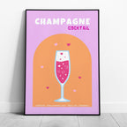 Cheers to Champagne Sparkling Romance - Rolled Poster Wall Art Print | House Prints