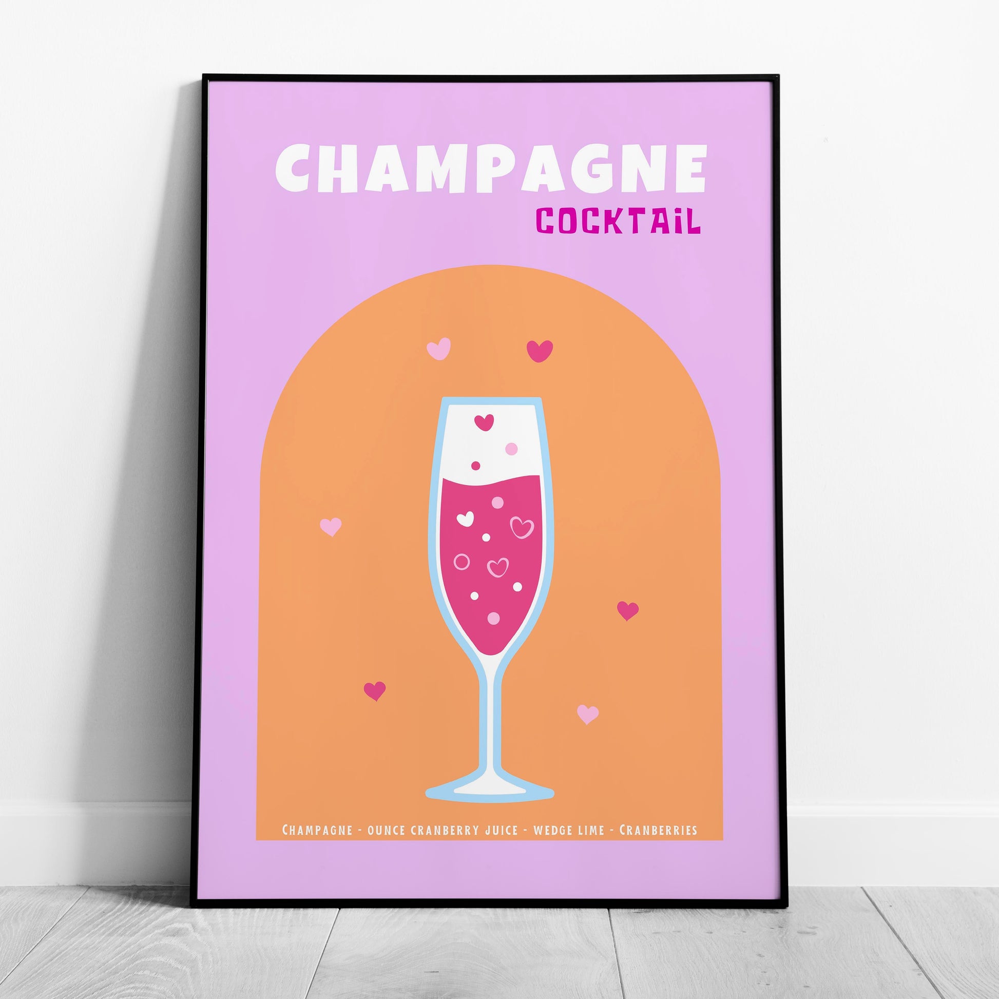 Cheers to Champagne Sparkling Romance - Rolled Poster Wall Art Print - House Prints