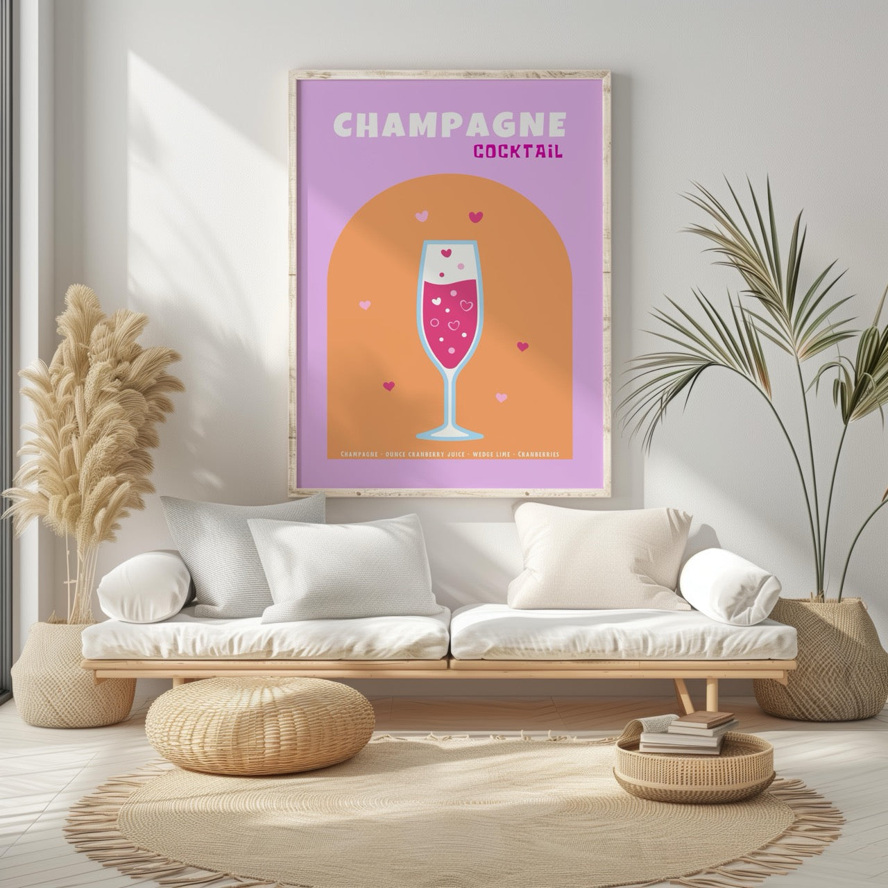 Cheers to Champagne Sparkling Romance - Rolled Poster Wall Art Print - House Prints