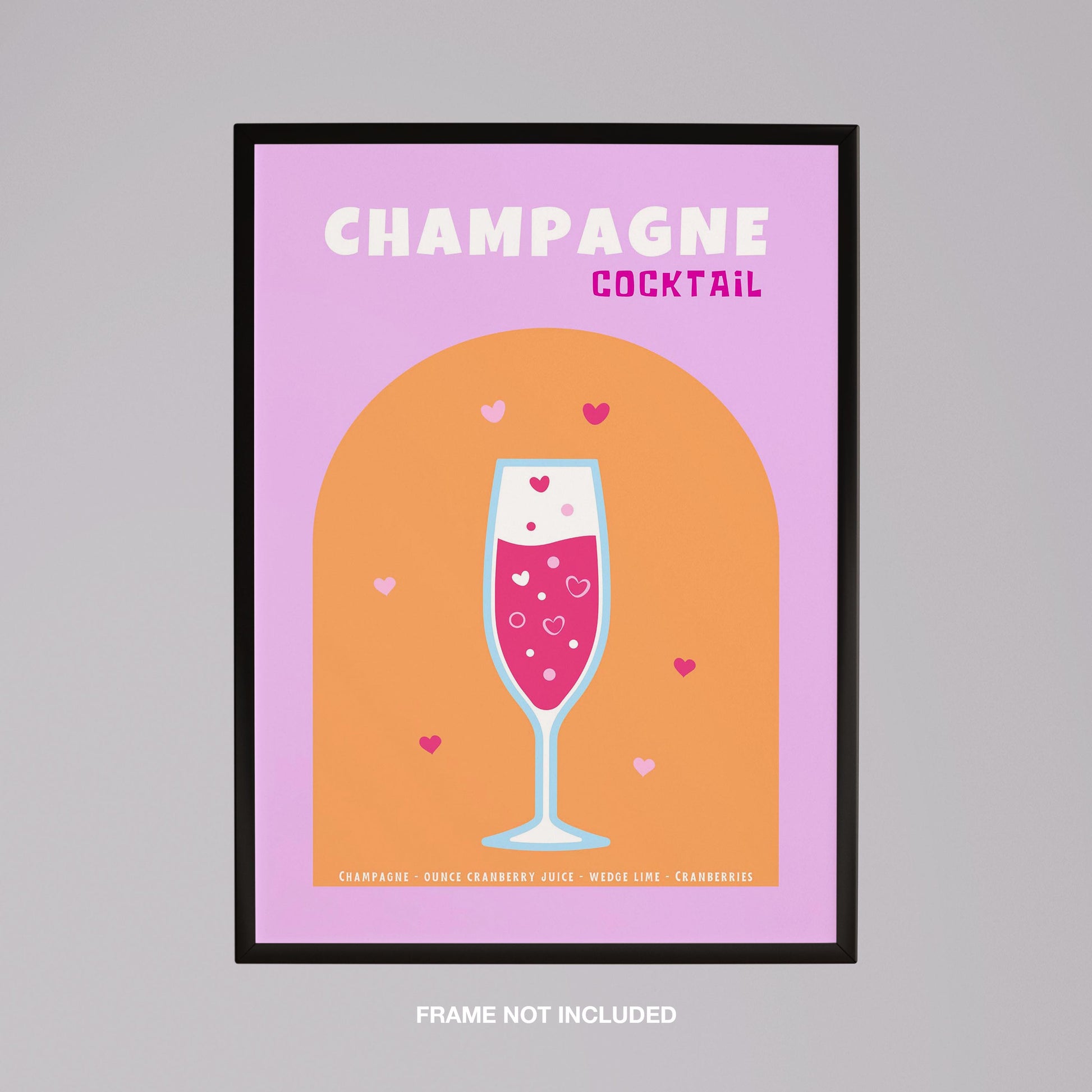 Cheers to Champagne Sparkling Romance - Rolled Poster Wall Art Print - House Prints