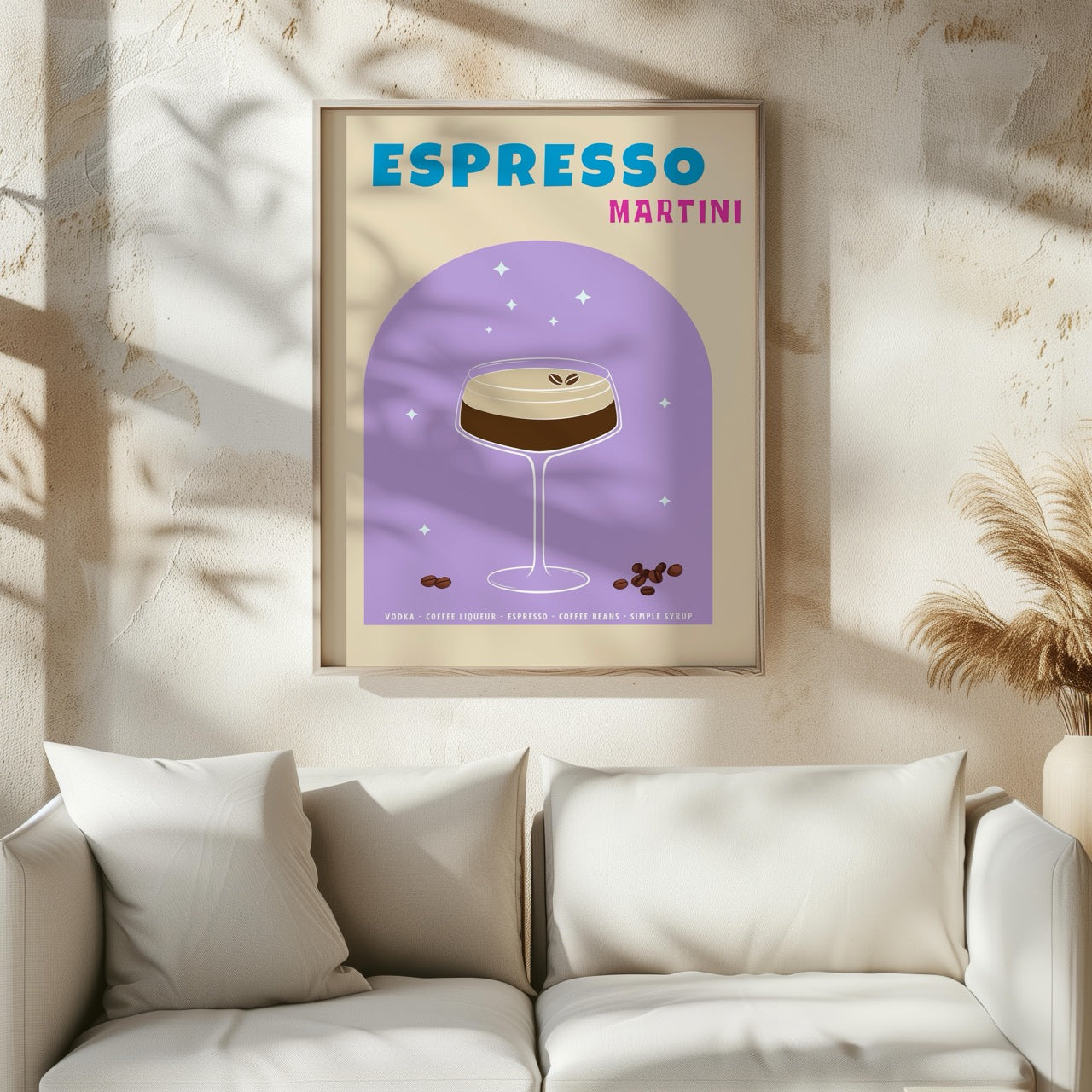 Modern Espresso Martini Cocktail Drink - Rolled Poster Wall Art Print - House Prints