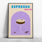 Modern Espresso Martini Cocktail Drink - Rolled Poster Wall Art Print | House Prints
