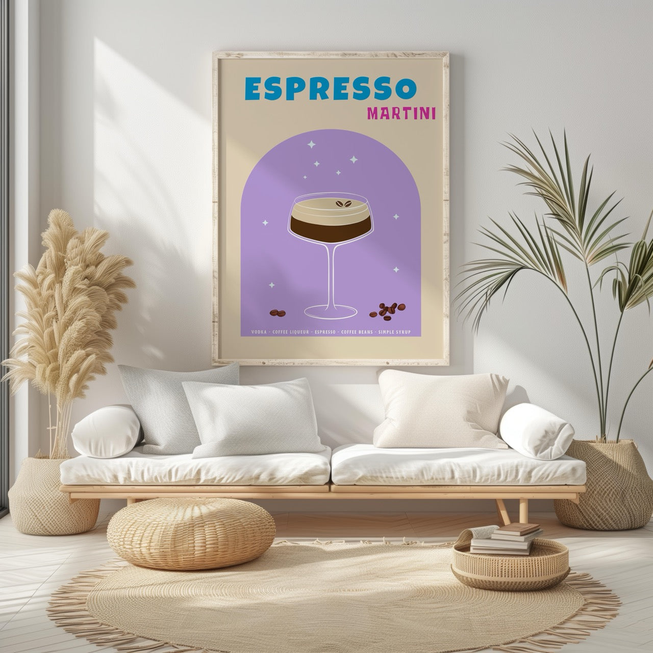Modern Espresso Martini Cocktail Drink - Rolled Poster Wall Art Print - House Prints