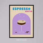 Modern Espresso Martini Cocktail Drink - Rolled Poster Wall Art Print | House Prints