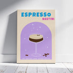 Modern Espresso Martini Cocktail Drink - Framed Canvas Wall Art Print | House Prints