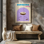 Modern Espresso Martini Cocktail Drink - Framed Canvas Wall Art Print | House Prints