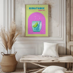Modern Refreshing Gin and Tonic Cocktail Drink - Rolled Poster Wall Art Print | House Prints