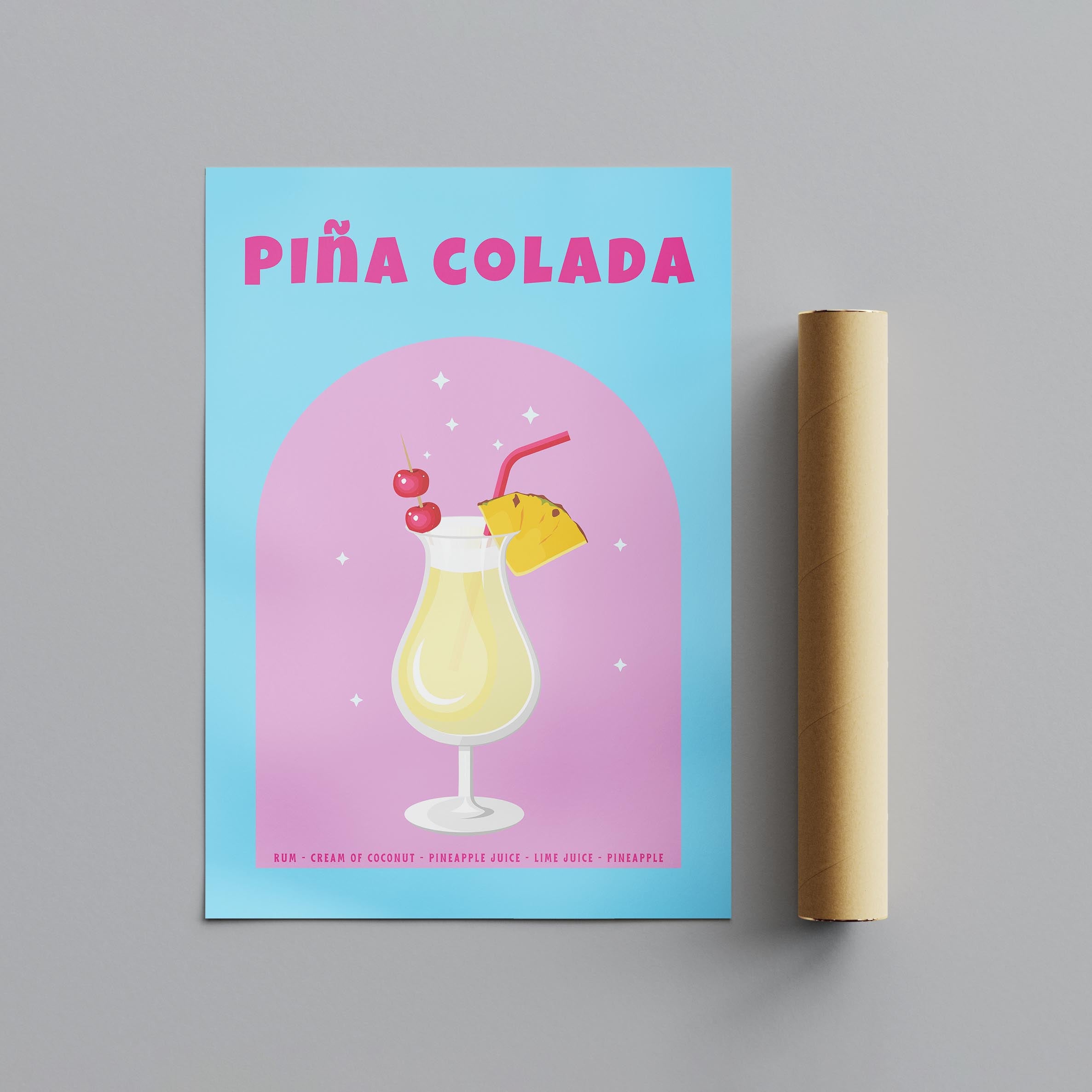 If You Like Piña Coladas Classic Cocktail Drink - Rolled Poster Wall Art Print | House Prints