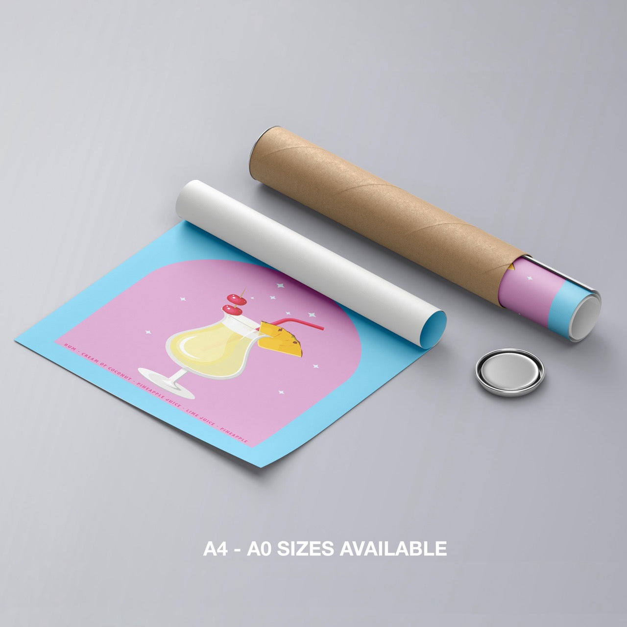 If You Like Piña Coladas Classic Cocktail Drink - Rolled Poster Wall Art Print | House Prints