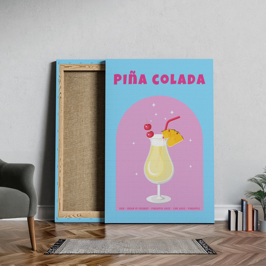 If You Like Piña Coladas Classic Cocktail Drink - Framed Canvas Wall Art Print | House Prints
