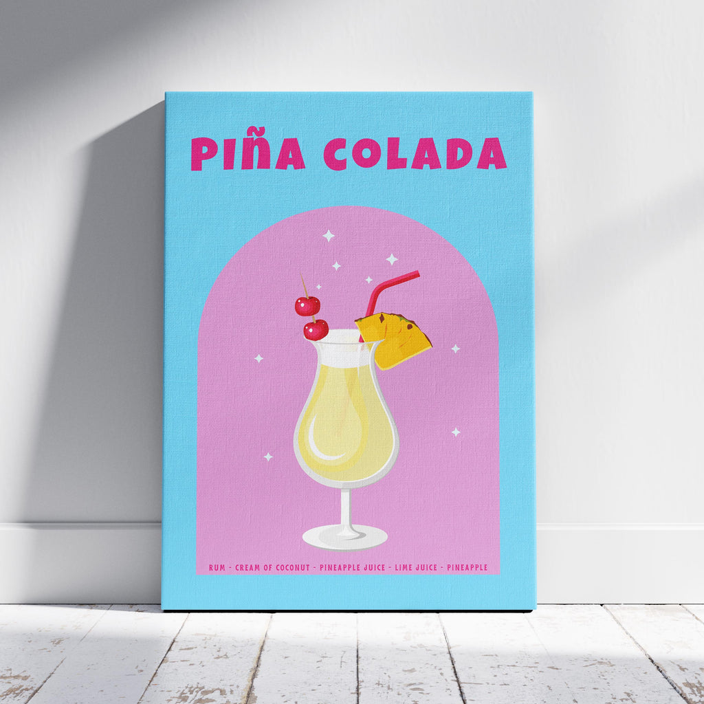 If You Like Piña Coladas Classic Cocktail Drink - Framed Canvas Wall Art Print | House Prints