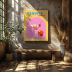 Vibrant Tequila Sunrise Cocktail Drink - Framed Canvas Wall Art Print | House Prints