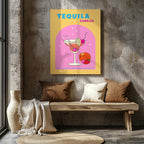 Vibrant Tequila Sunrise Cocktail Drink - Framed Canvas Wall Art Print | House Prints