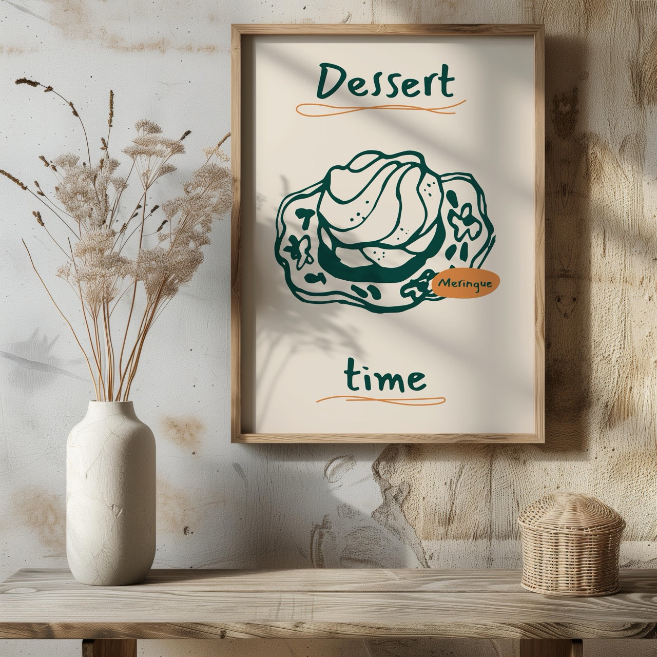 Dessert Delight Meringue Time - Rolled Poster Wall Art Print - House Prints