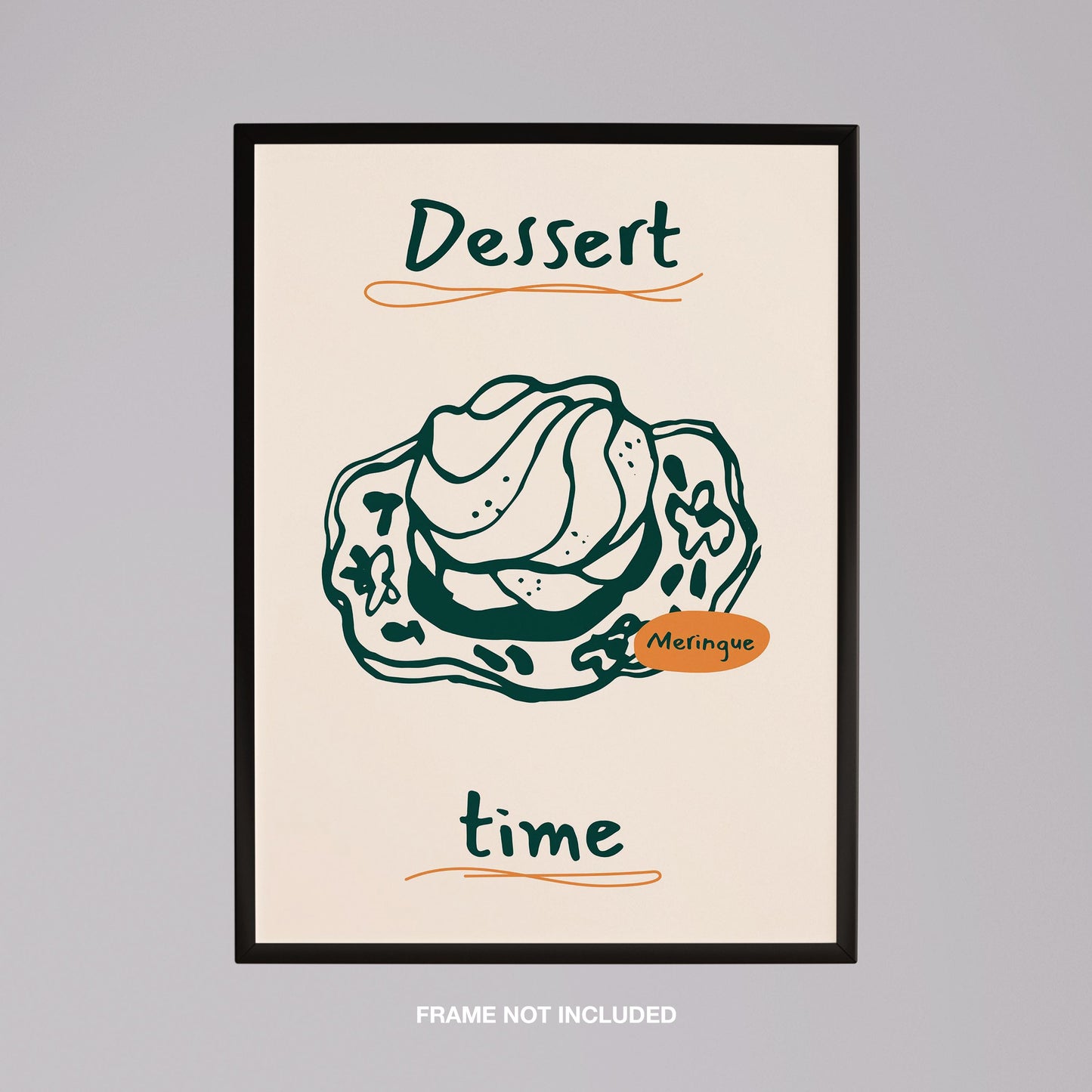 Dessert Delight Meringue Time - Rolled Poster Wall Art Print - House Prints