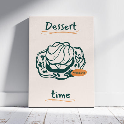 Dessert Delight Meringue Time - Framed Canvas Wall Art Print - House Prints