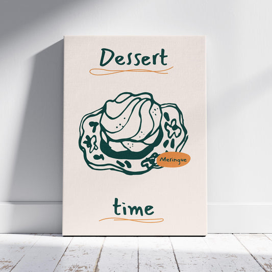 Dessert Delight Meringue Time - Framed Canvas Wall Art Print - House Prints