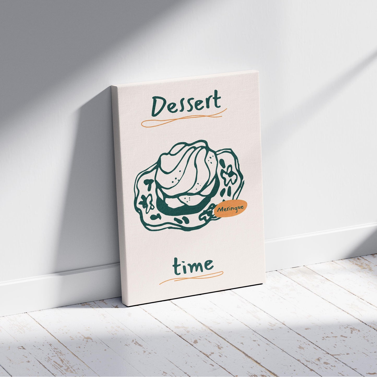 Dessert Delight Meringue Time - Framed Canvas Wall Art Print - House Prints