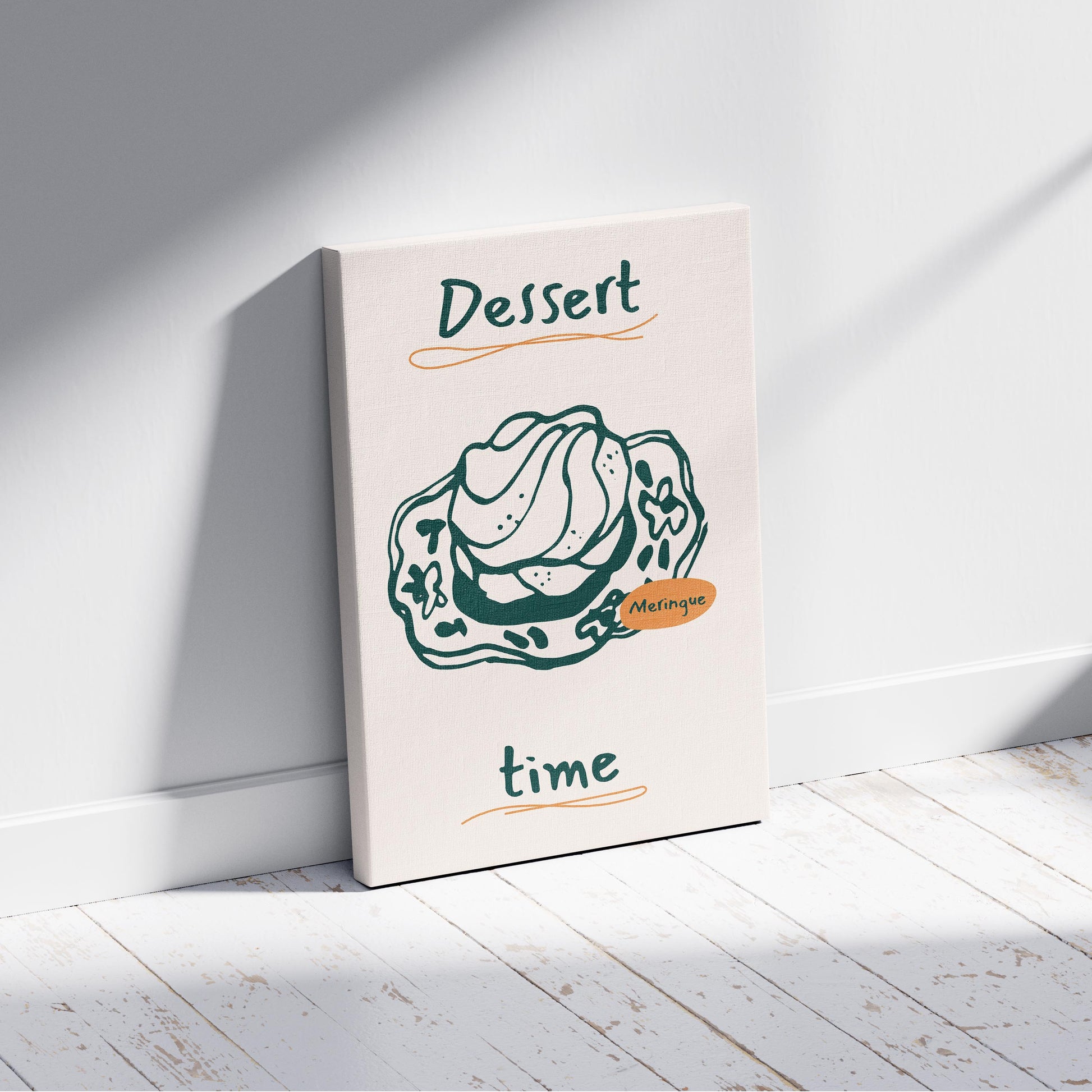 Dessert Delight Meringue Time - Framed Canvas Wall Art Print - House Prints