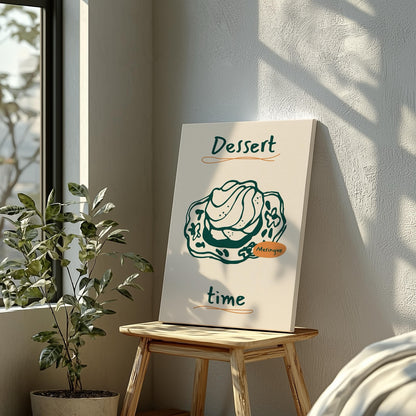 Dessert Delight Meringue Time - Framed Canvas Wall Art Print - House Prints