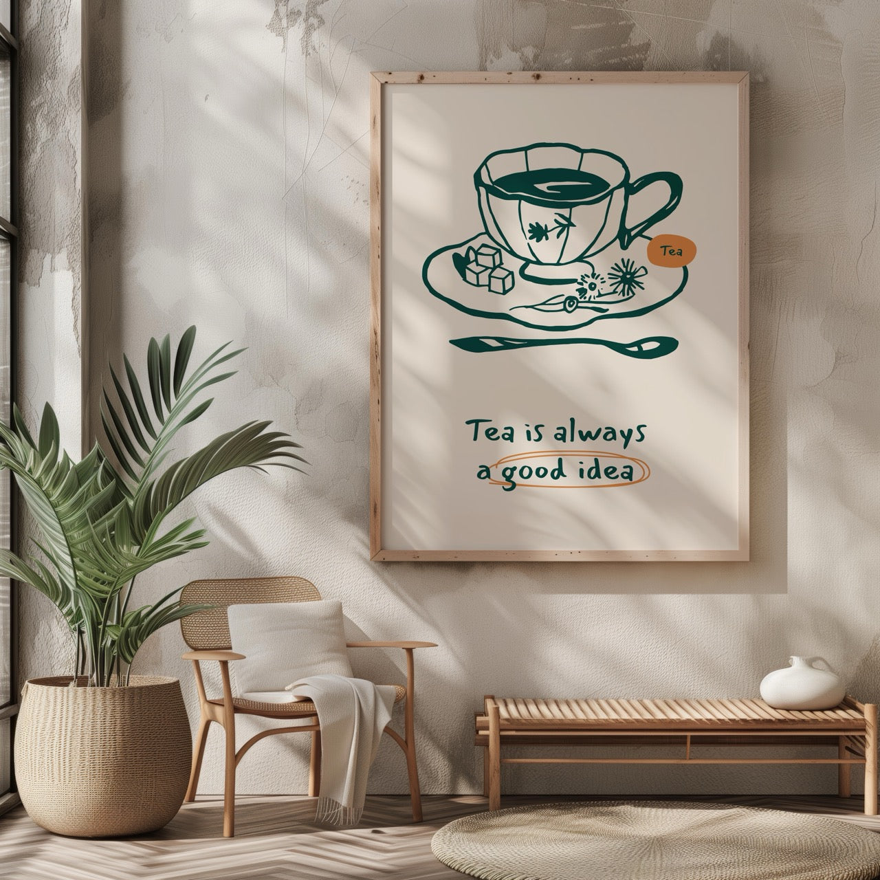 Tea is Always a Good Idea Kitchen - Rolled Poster Wall Art Print | House Prints