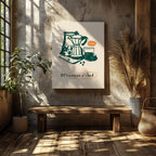 It's Coffee O'Clock Kitchen Drinks - Framed Canvas Wall Art Print | House Prints
