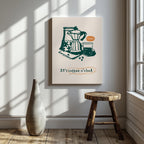 It's Coffee O'Clock Kitchen Drinks - Framed Canvas Wall Art Print | House Prints