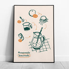 Homemade Lemonade Kitchen Recipe Ingredients - Rolled Poster Wall Art Print | House Prints