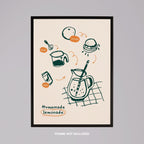Homemade Lemonade Kitchen Recipe Ingredients - Rolled Poster Wall Art Print | House Prints