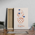 Ginger Tea Drink Recipe Ingredients Kitchen - Framed Canvas Wall Art Print | House Prints