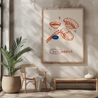 Orange Sushi Addict Kitchen Food - Rolled Poster Wall Art Print | House Prints