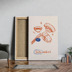 Orange Sushi Addict Kitchen Food - Framed Canvas Wall Art Print | House Prints