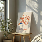 Orange Sushi Addict Kitchen Food - Framed Canvas Wall Art Print | House Prints
