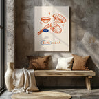 Orange Sushi Addict Kitchen Food - Framed Canvas Wall Art Print | House Prints