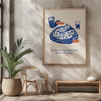 Food Brings Us Together Pizza Ingredients - Rolled Poster Wall Art Print | House Prints