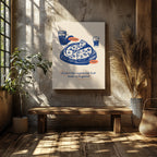 Food Brings Us Together Pizza Ingredients - Framed Canvas Wall Art Print | House Prints