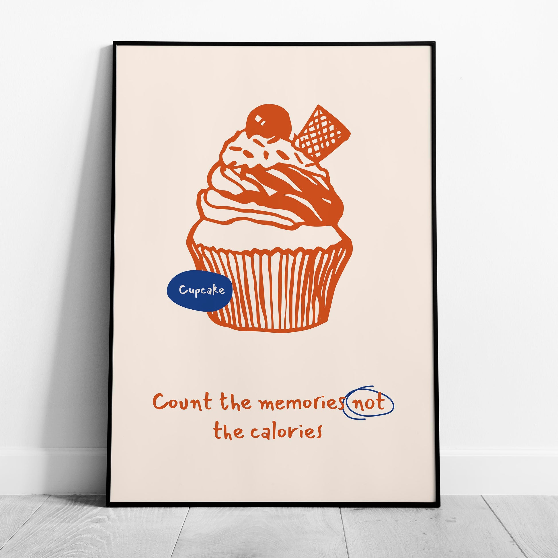 Count The Memories Not The Calories Whipped Cupcake - Rolled Poster Wall Art Print - House Prints