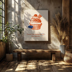 Count The Memories Not The Calories Whipped Cupcake - Framed Canvas Wall Art Print | House Prints