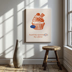 Count The Memories Not The Calories Whipped Cupcake - Framed Canvas Wall Art Print | House Prints