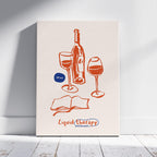 Wine Is My Liquid Therapy Kitchen Drinks - Framed Canvas Wall Art Print | House Prints