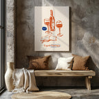 Wine Is My Liquid Therapy Kitchen Drinks - Framed Canvas Wall Art Print | House Prints