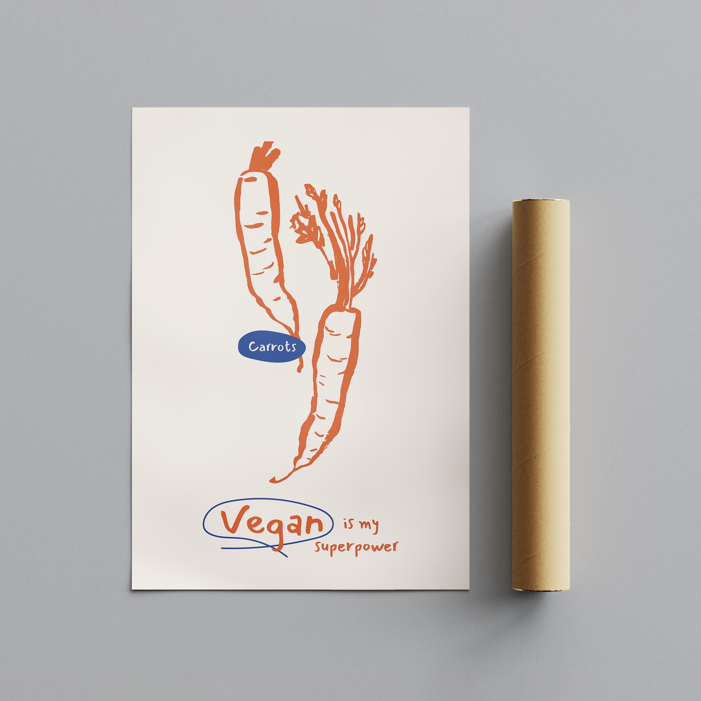 Vegan Is My Super Power Kitchen Food - Rolled Poster Wall Art Print | House Prints