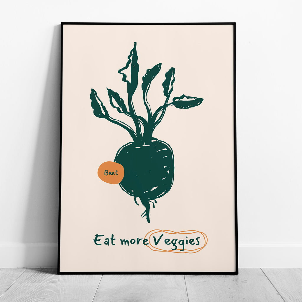 Eat More Veggies Kitchen Food - Rolled Poster Wall Art Print | House Prints