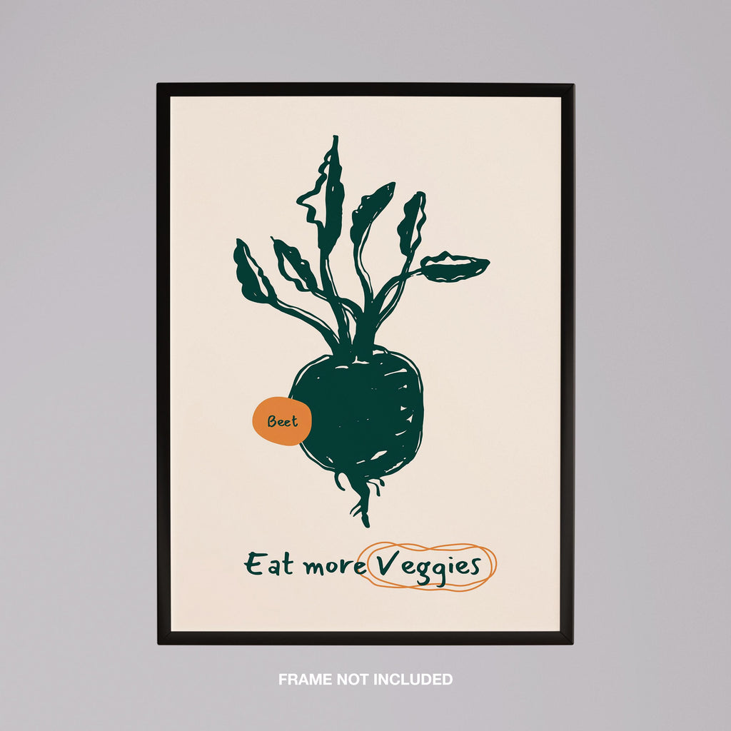 Eat More Veggies Kitchen Food - Rolled Poster Wall Art Print | House Prints