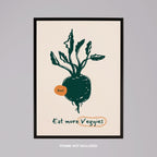 Eat More Veggies Kitchen Food - Rolled Poster Wall Art Print | House Prints